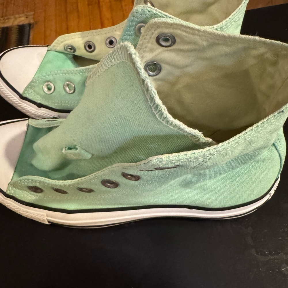 Women’s Size 7 Men’s Size 5 Mint Green Converse All Stars - Picture 10 of 11